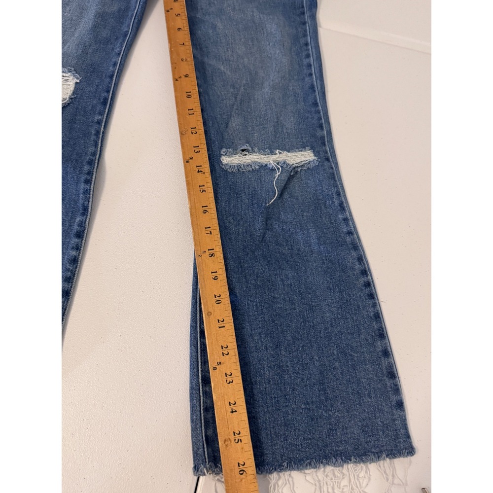 Hidden Jeans High Waisted Wide Leg Distressed Raw Hem Denim HD3136C-DK Blue bb - Picture 3 of 9